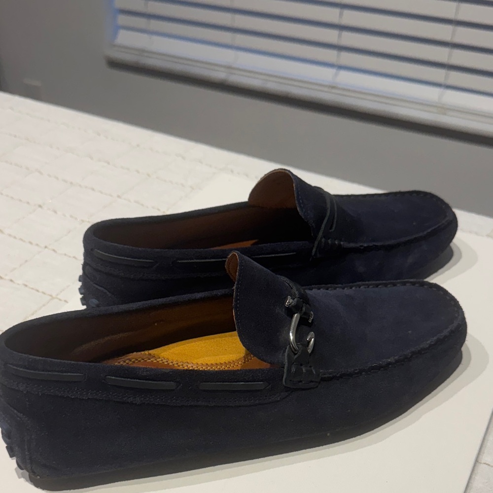Aldo Dark Blue Suede Loafers